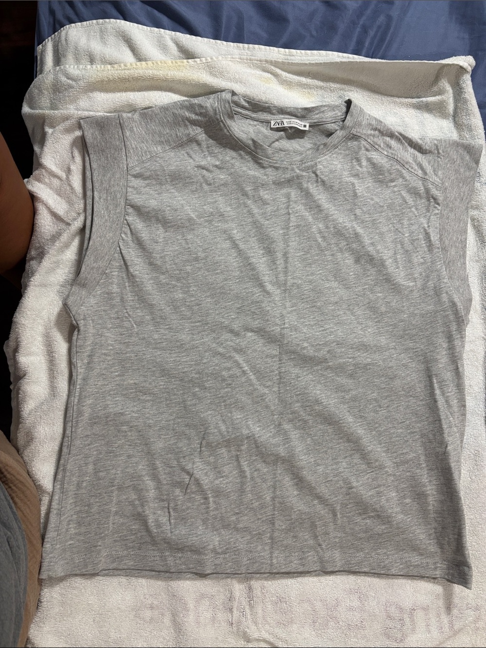 Zara Light Gray Sleeveless Tee